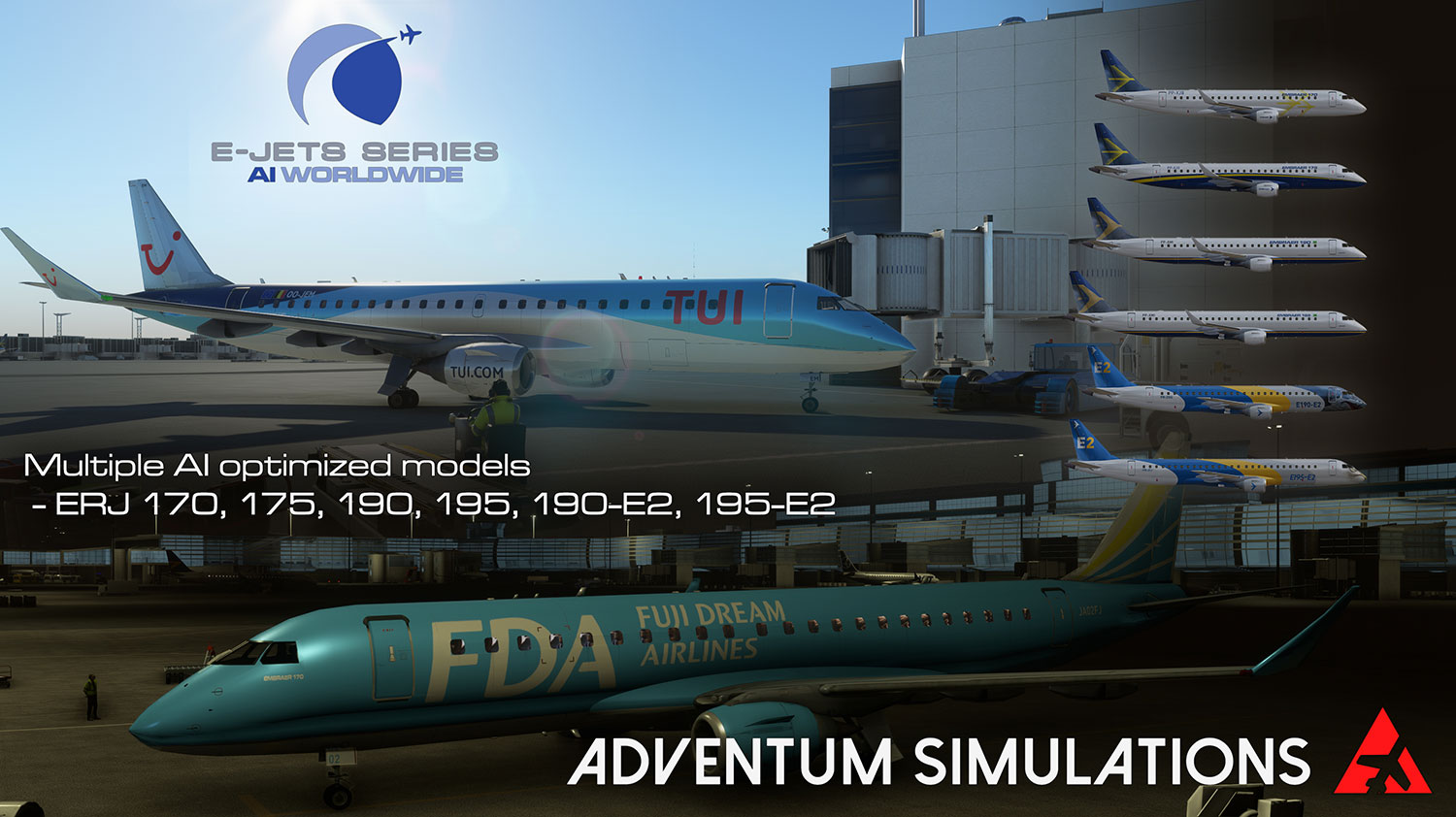 Adventum Simulations - AI Worldwide: E-Jets Series MSFS