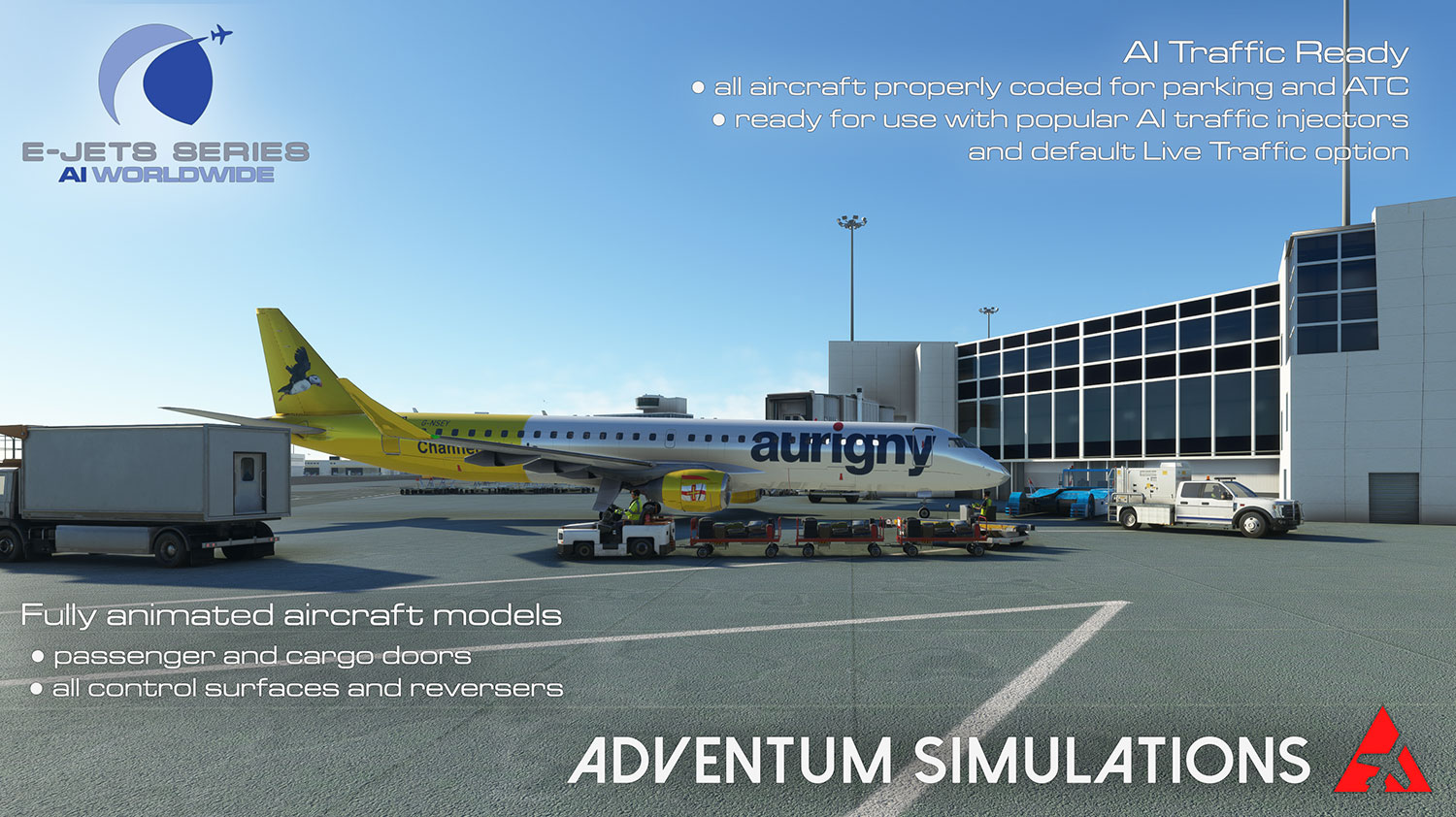 Adventum Simulations - AI Worldwide: E-Jets Series MSFS